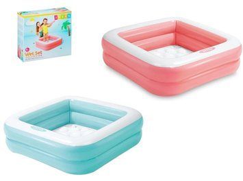 Intex Басейн 57100 NP (6) розміром 85-85-23см, висота борта 18см, обсяг: 60л, від 1-го року [Коробка] 57100 фото