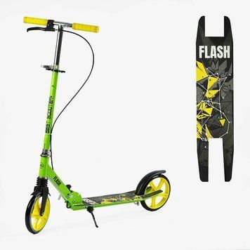 Самокат двоколісний "Best Scooter" FL-20085 (4) сталева рама, ручне гальмо, колеса PU 200 мм, 1 амортизатор передній, в коробці FL-20085 фото