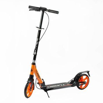 Самокат Skyper "Turbo" TR-15100 (4) сталева рама, ручне дискове гальмо, діаметр PU коліс 200мм, 2 амортизатори, в коробці TR-15100 фото